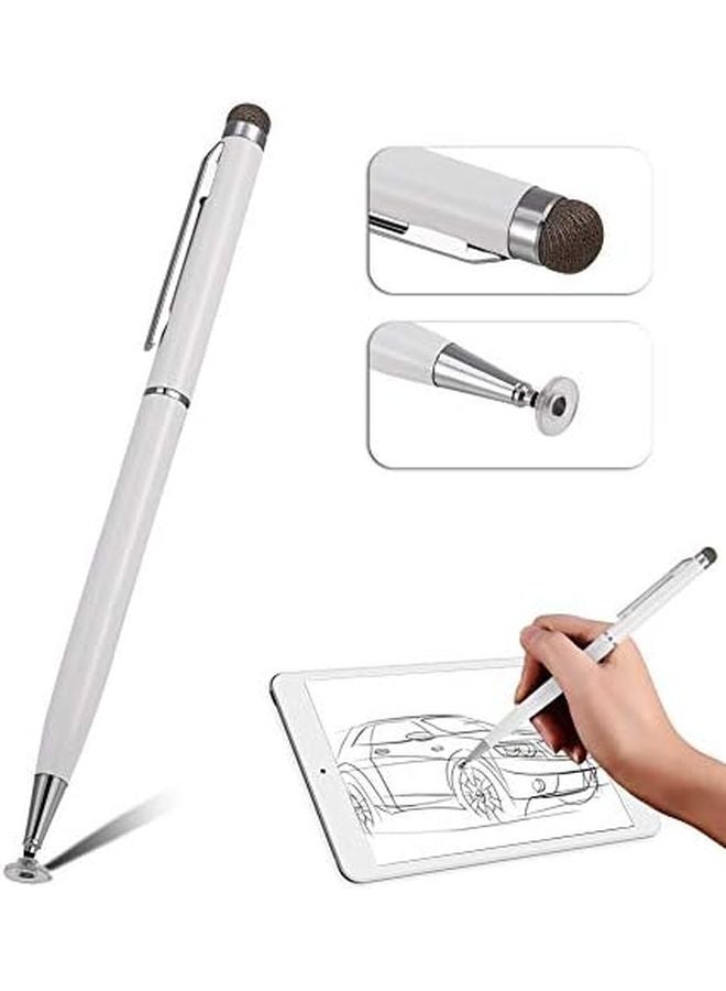 White Replacement Stylus Pen With Cloth Tip For iOS High Sensitivity Touch Screen - Image 5